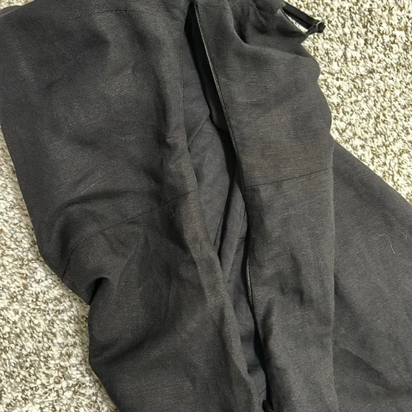 Abercrombie & Fitch off the shoulder black linen dress 2 NWT - Picture 10 of 10